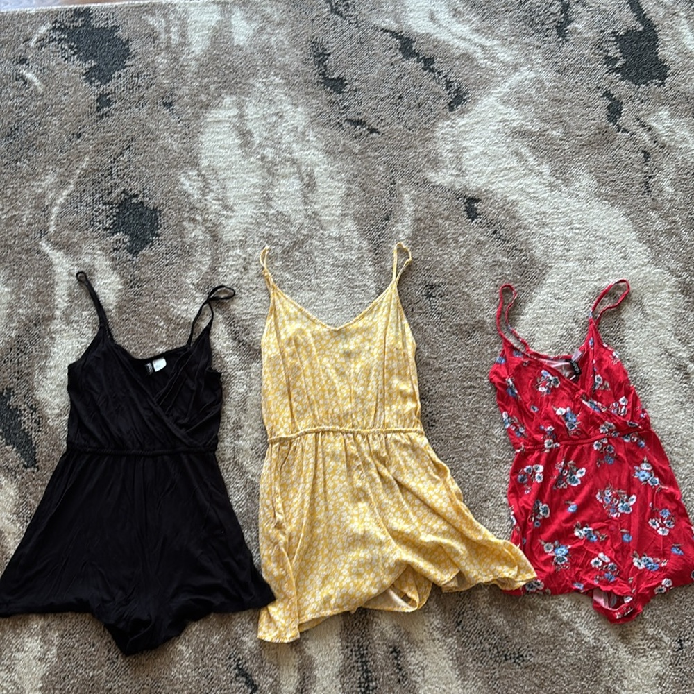 3 PACK OF ROMPERS FROM H&M, SIZE SMALL, XS